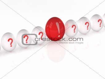 Conceptual image of Easter eggs isolated on white