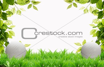 Golf in the framework leaves
