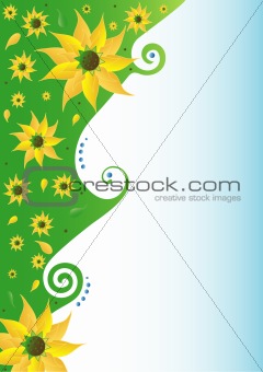 Floral postcard