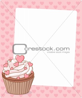 Valentine cupcake place card
