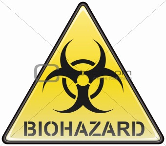 Biohazard vector triangle sign