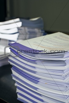 Piles of Handout Pamphlets