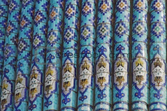 Fragment of a tiled wall 