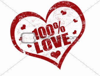 100% love stamp
