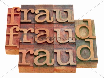fraud word abstract