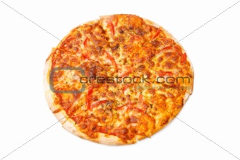 Pizza isolated on the white background