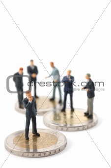 business man and money isolated 