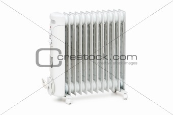 Oil radiator isolated on the white background