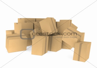 Pile of cardboard boxes