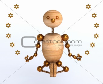 wood man meditation