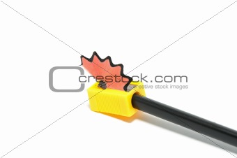 Yellow Pencil Sharpener sharpens