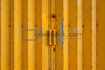 yellow metal gate