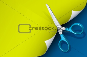 scissors cutting paper