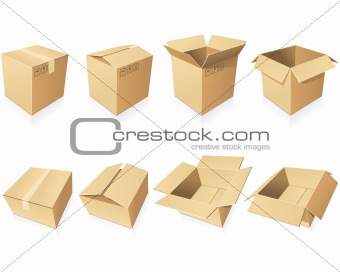 Blank cardboard  boxes