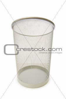 Garbage bin isolated on the white background