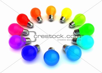 colorful light bulbs