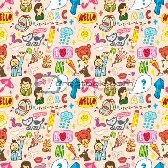 funny thing seamless,pattern(vector)