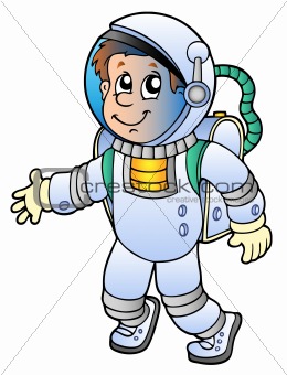 Cartoon astronaut
