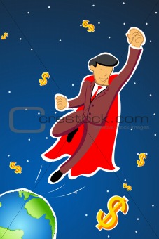 flying businessman
