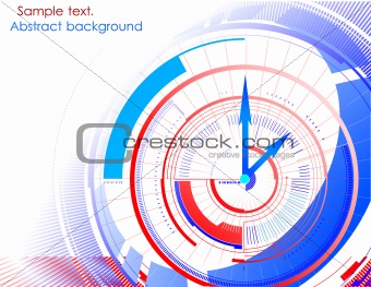 Abstract clock colorful background. Vector
