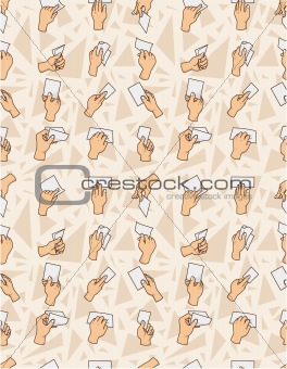 seamless hand card pattern