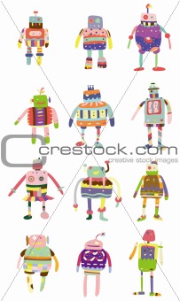 cartoon colorful robot icon