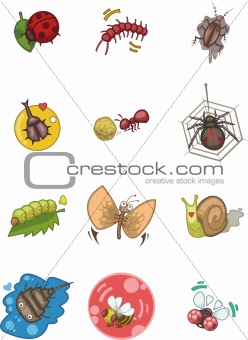 cartoon bug icon