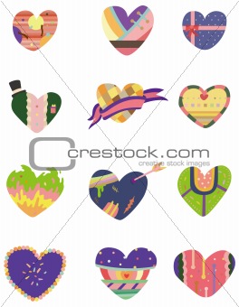 cartoon love heart icon