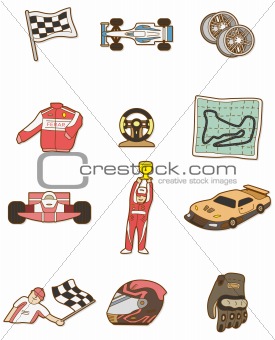 cartoon f1 car icon
