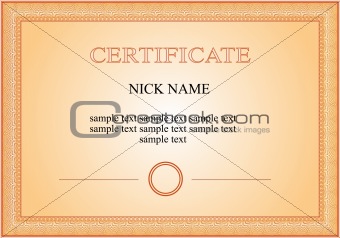 certificate, diploma for print