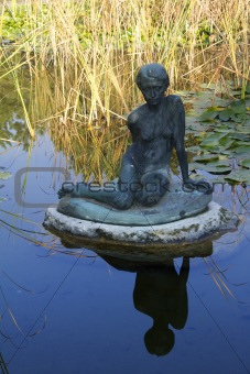 Statue in the water