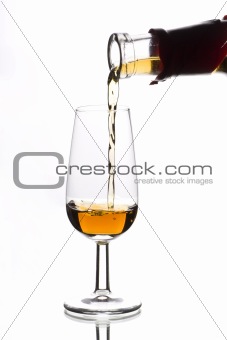 serving wine