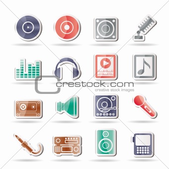 Music and sound icons