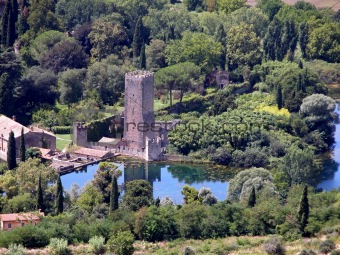 Top view of Gardino di Ninfa