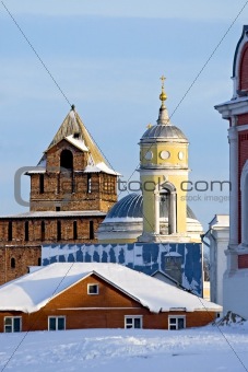 Old Tower and Belfry in winter
