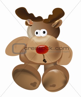 Rudolph The Red Nosed Reindeer.  Vector EPS10 Illustration