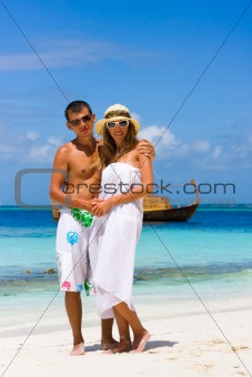 Young couple on a beach