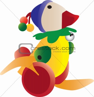 Colorful retro duck toy