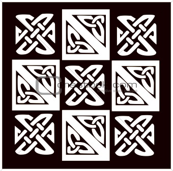 A vector illustration of a Celtic pattern and knots