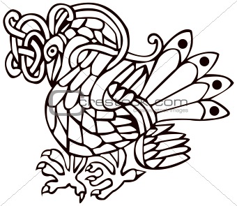 Celtic bird with knot design