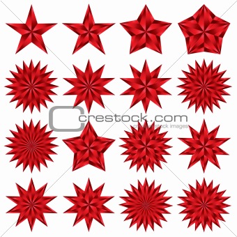 Red stars set
