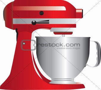 Red stand mixer