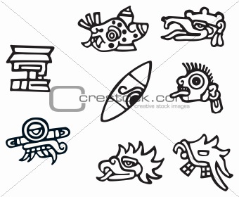 Mayan symbols, great artwork for tattoos