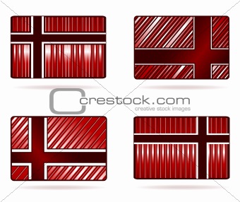 striped gift cards with ribbon