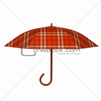 Red umbrella 3d rendered