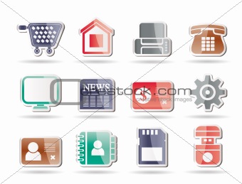 Business, office and website icons