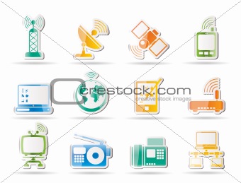 communication and technology icons
