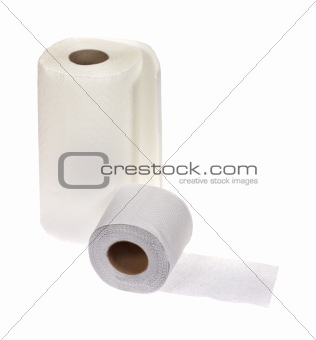 towel and toilet paper
