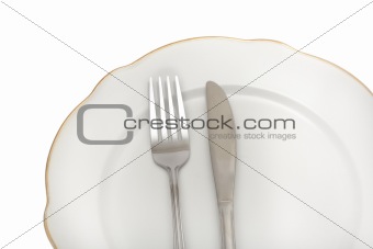 empty plate fork spoon