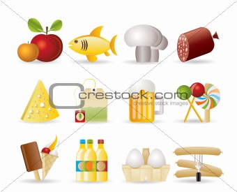 food, drink and shop icons